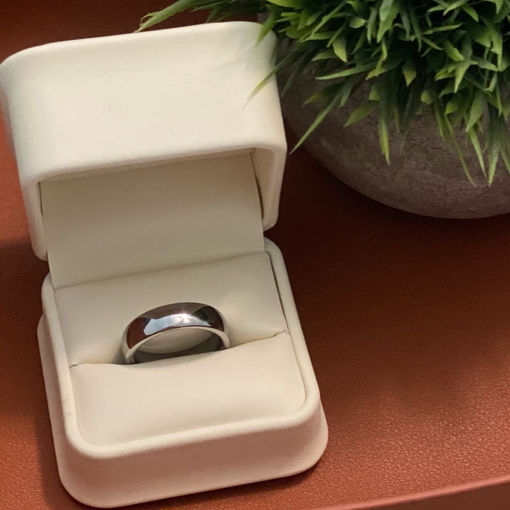 Grey SZ 8 6mm Triton Tungsten Carbide Ring / Band